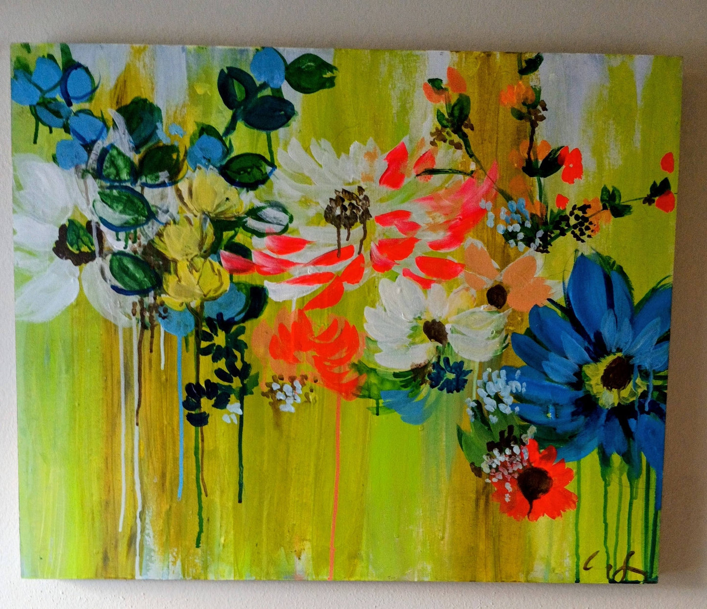 Dynamic floral painting ποΈπ¨