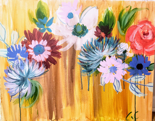 "Buttercup" floral painting