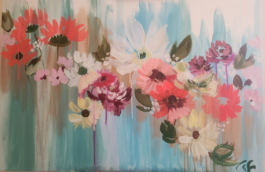 Cloud Floral Painting