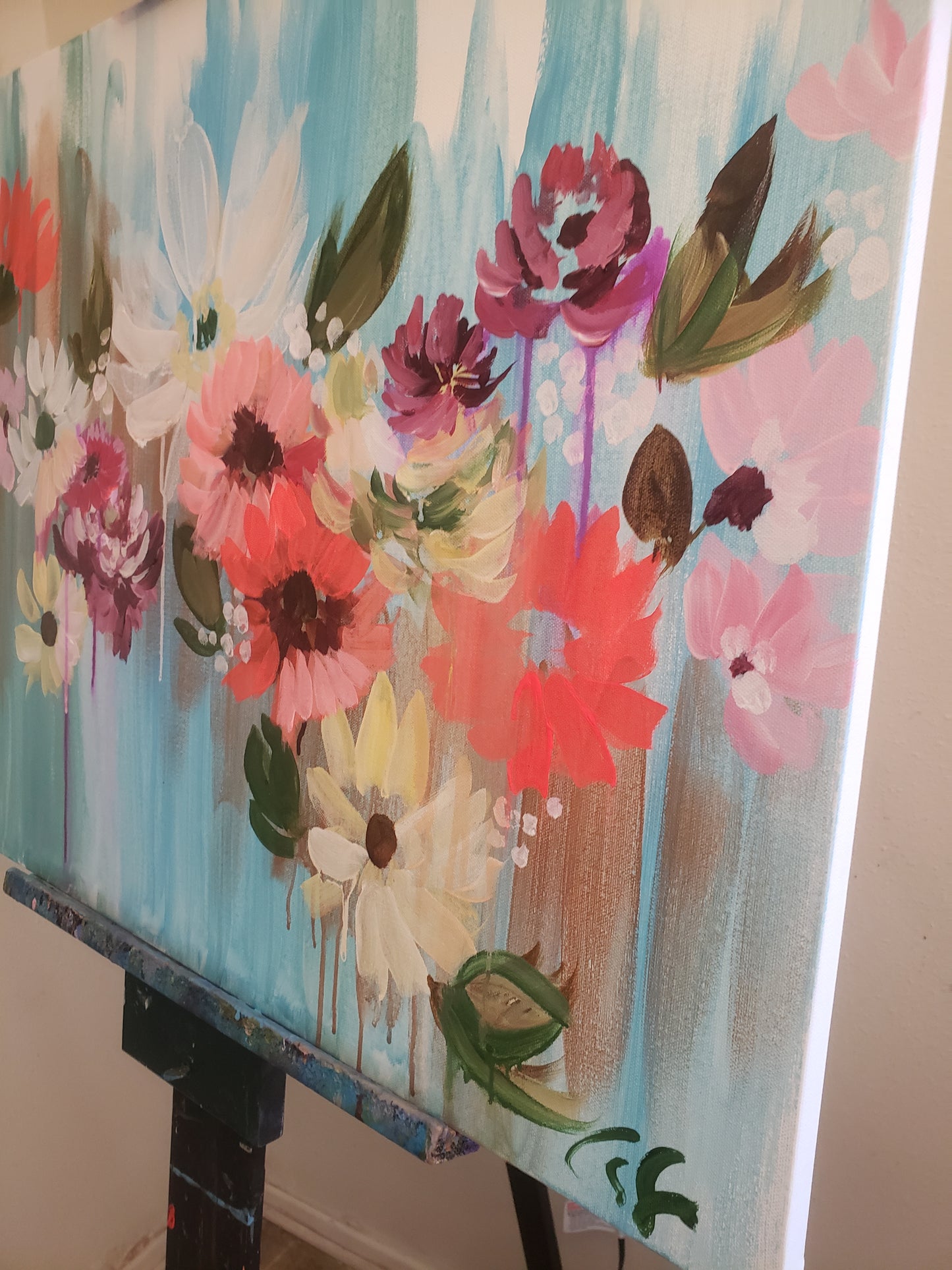 Cloud Floral Painting