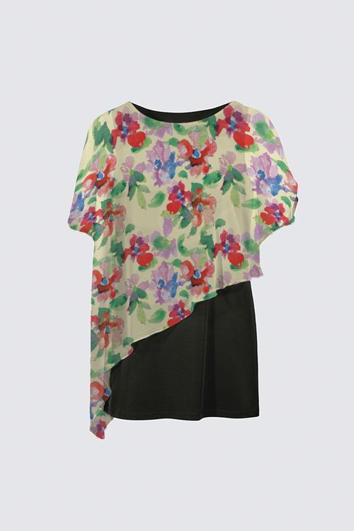 Pixel Petal asymmetrical top