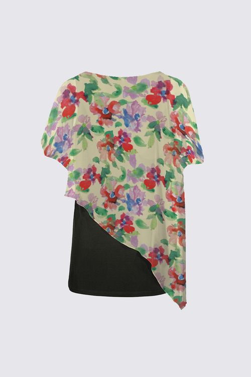Pixel Petal asymmetrical top