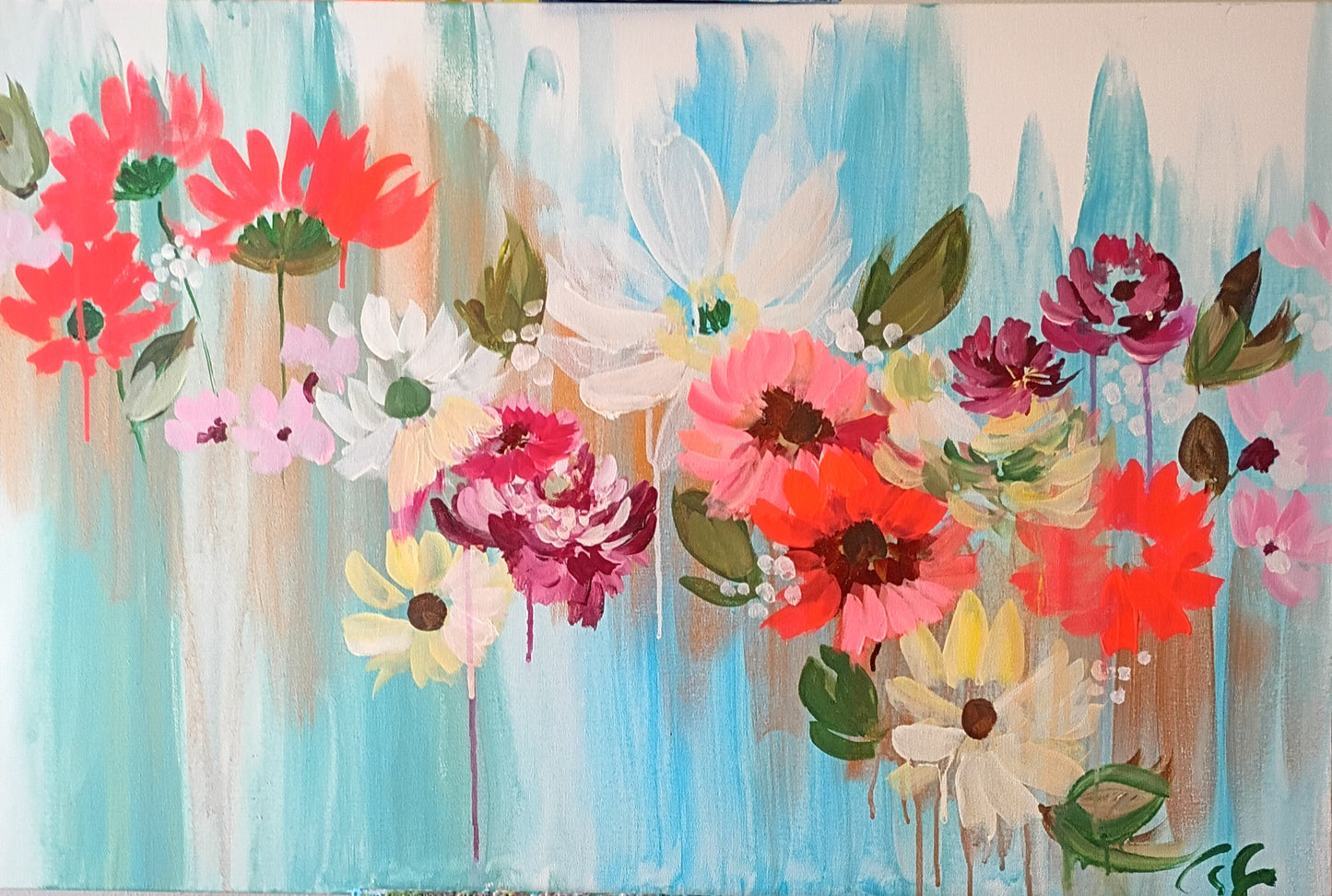 Cloud Floral Painting