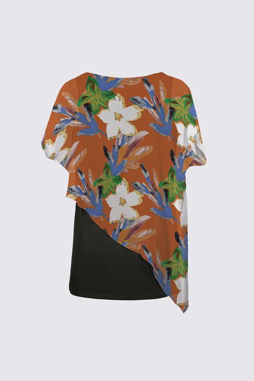 Copper Hawaiian vintage blouse