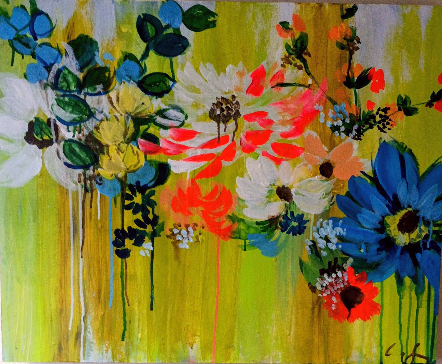 Dynamic floral painting 🖌️🎨
