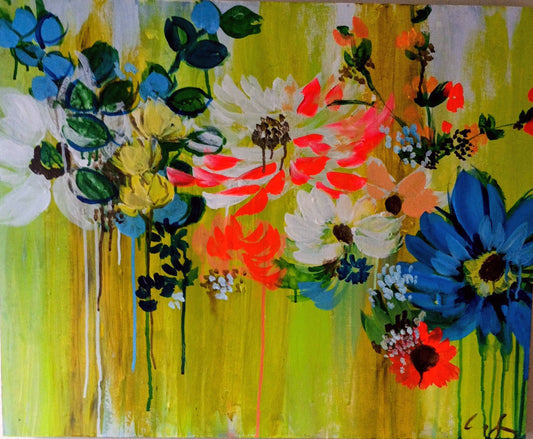 Dynamic floral painting 🖌️🎨